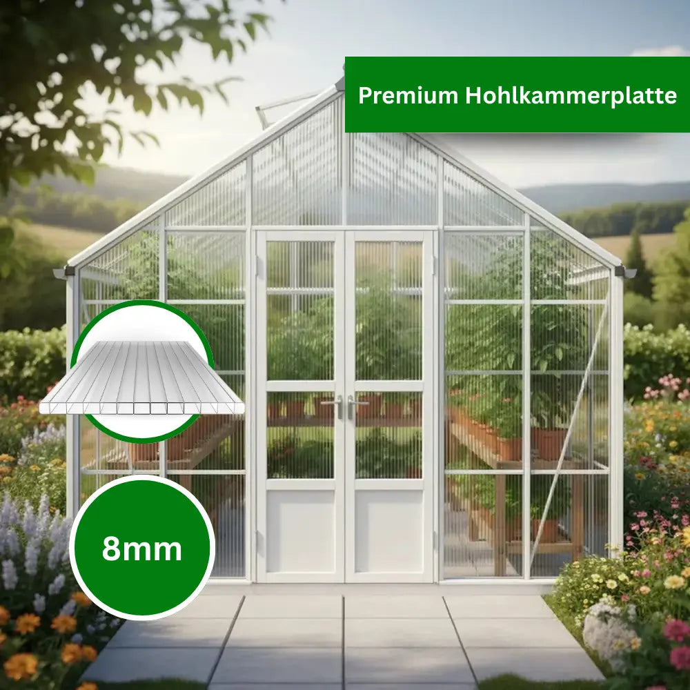Hohlkammerplatten 8mm - Gewächshaus Stegplatten - Gewächshausheld